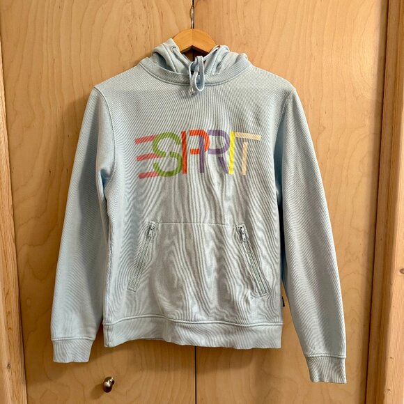 Rare Vintage Inspired Esprit Open Ceremony Baby Blue Pullover Hoodie in XS - Picture 3 of 14